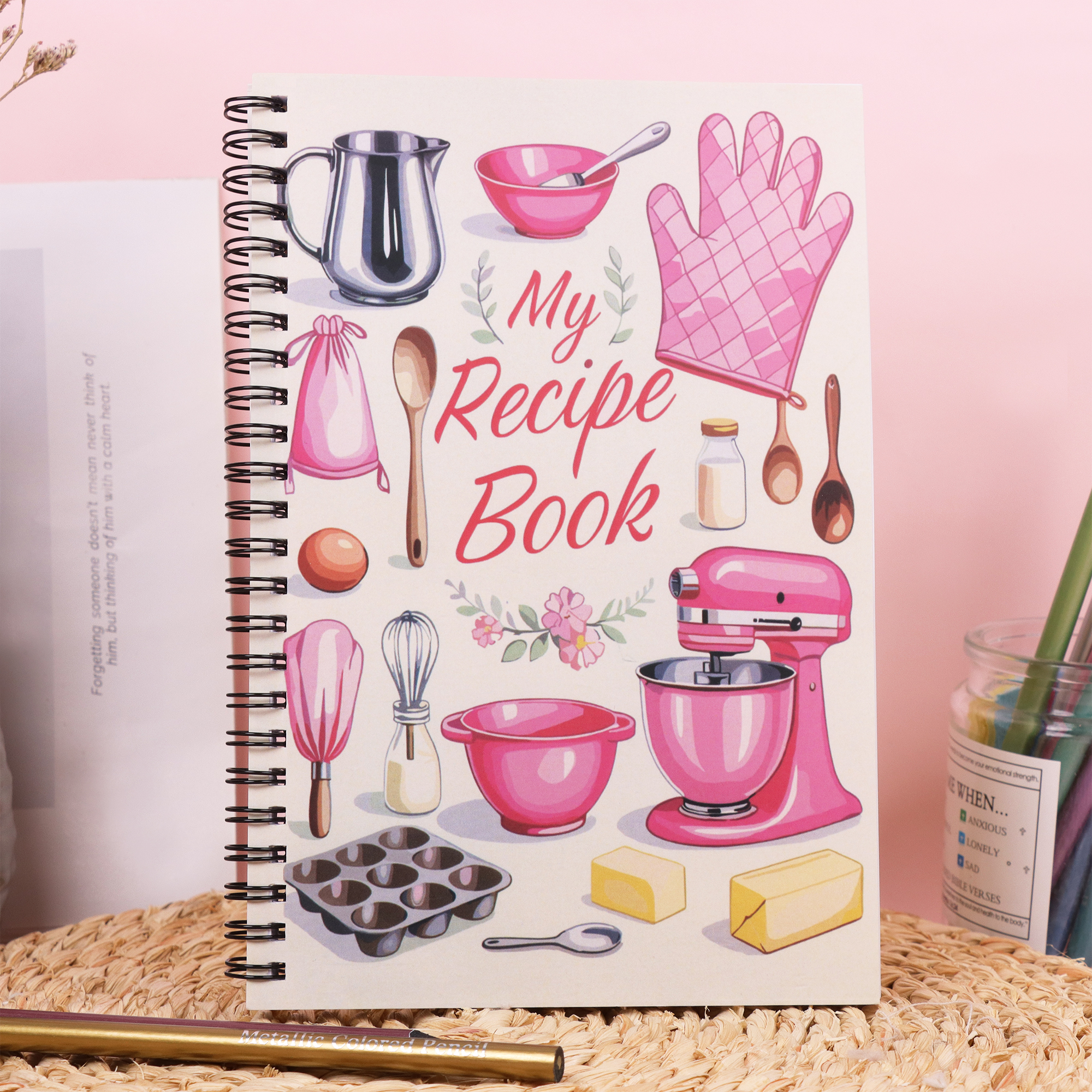 Meal Prep Book - Fun Recipes Notebook Logbook, Recipe Journal,