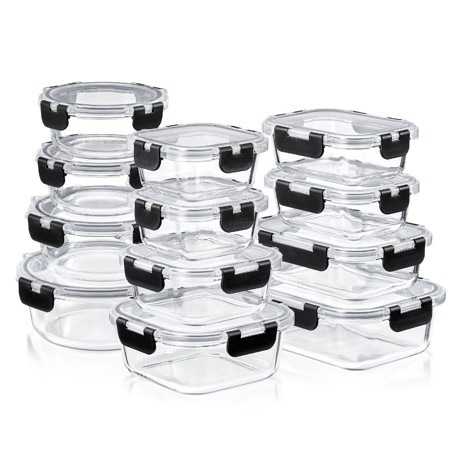 Meal Prep Glass - 12pc Glass Meal Prep Containers Airtight