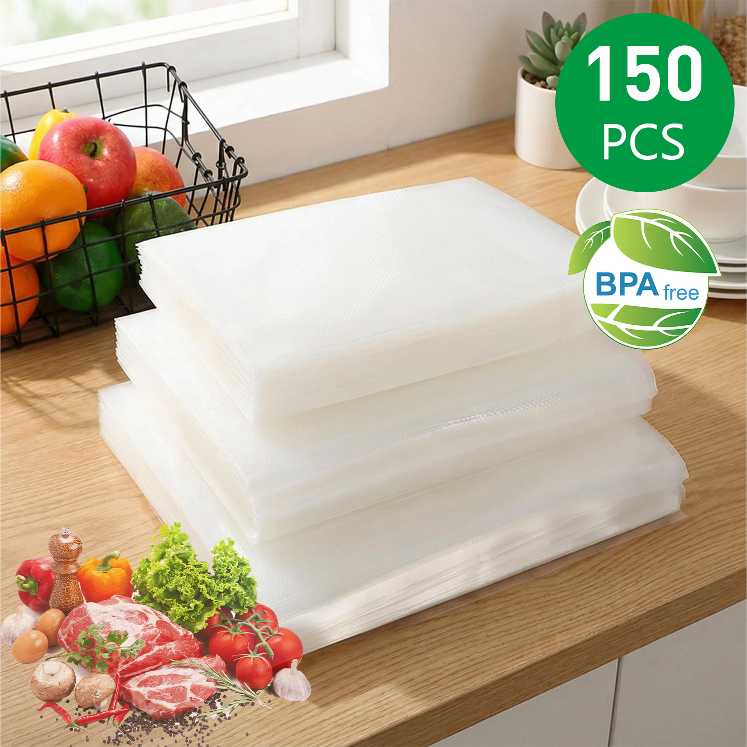 Meal Prep Fit - Vacuum Sealer Bags for Food, 150
