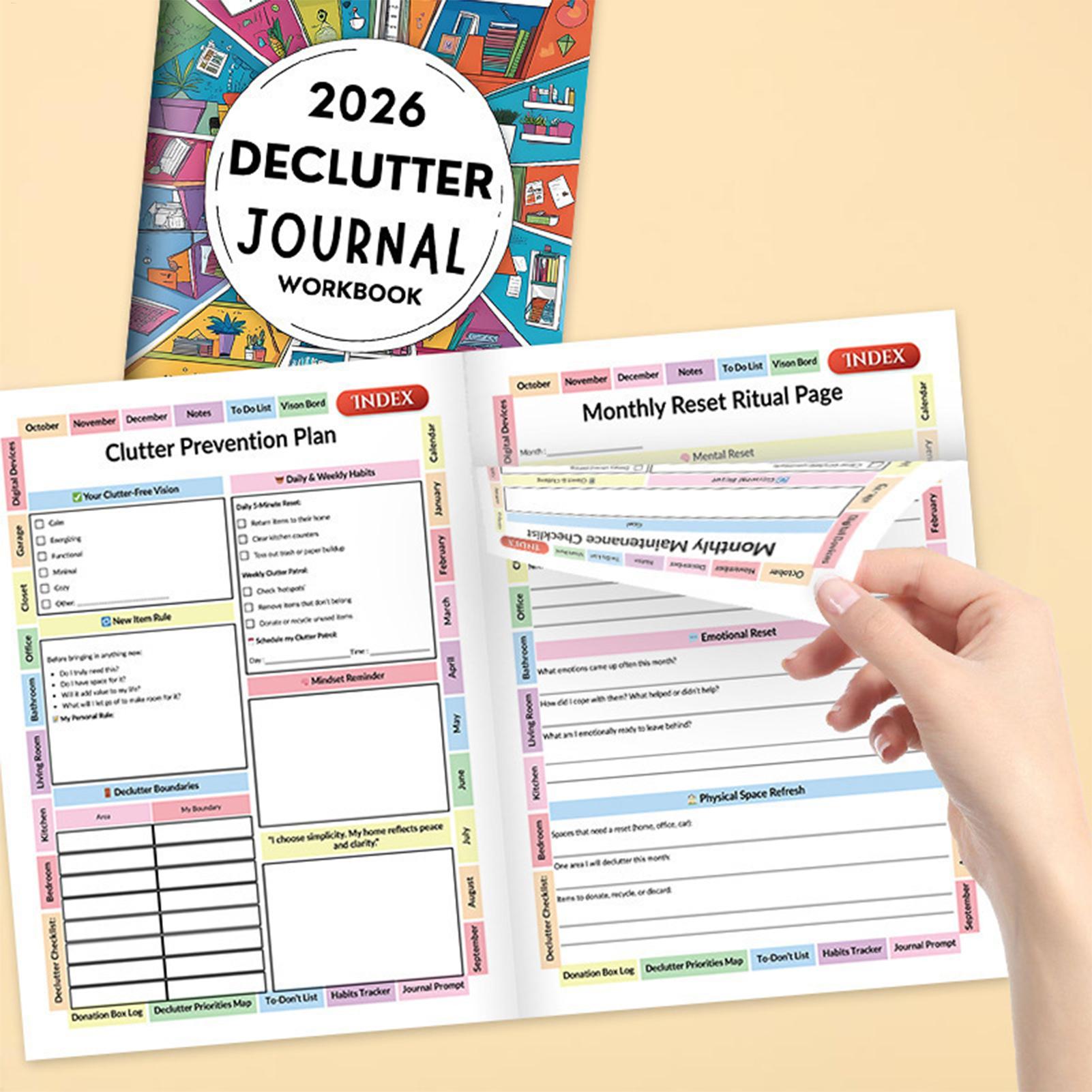 Meal Prep Book - 2026 Declutter Planner Workbook Coloring Schedule