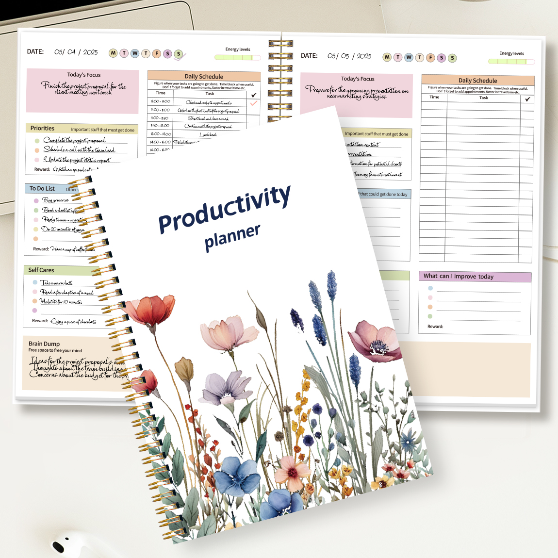 Meal Prep Book - B5 Productivity Planner, Daily and Weekly