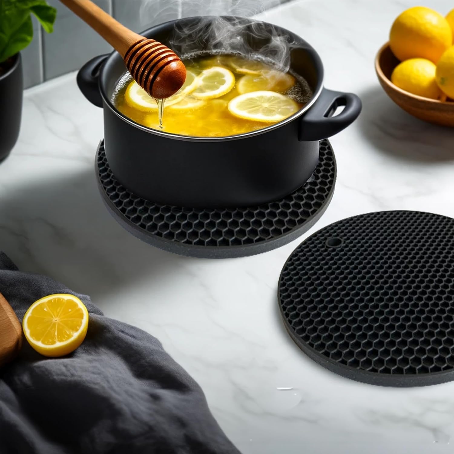 Food Prep Mat - Silicone Trivet Mats Heat Resistant Pot