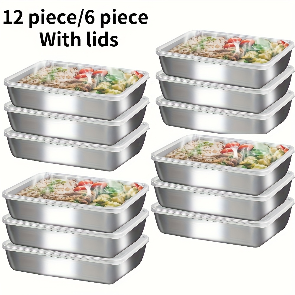 Meal Prep Fit - 6/12-Piece Stainless Steel Food Storage Set