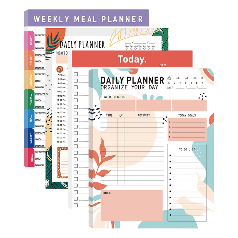 Meal Prep Book - Magnetic Daily Planner Notepad 52 Sheets