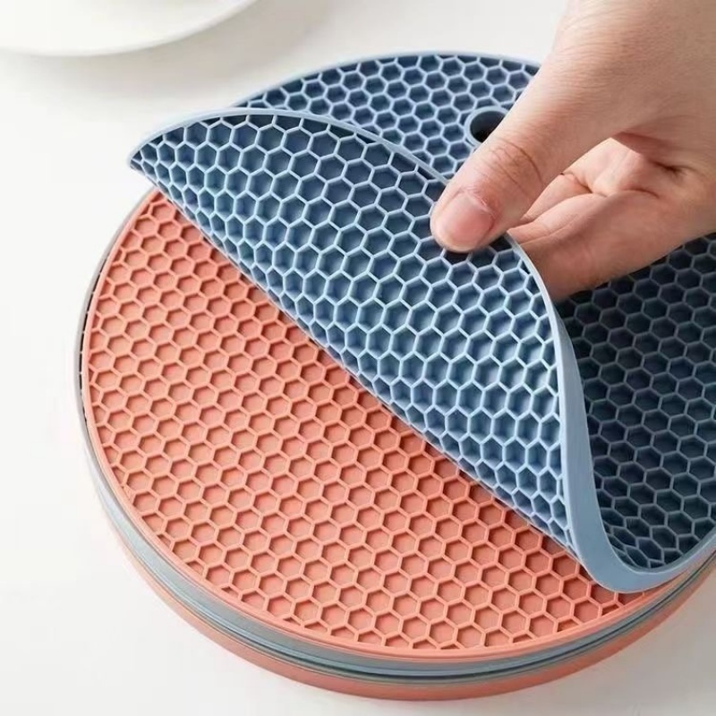 Food Prep Mat - Kitchen Silicone Heat Insulation Placemat, Honeycomb