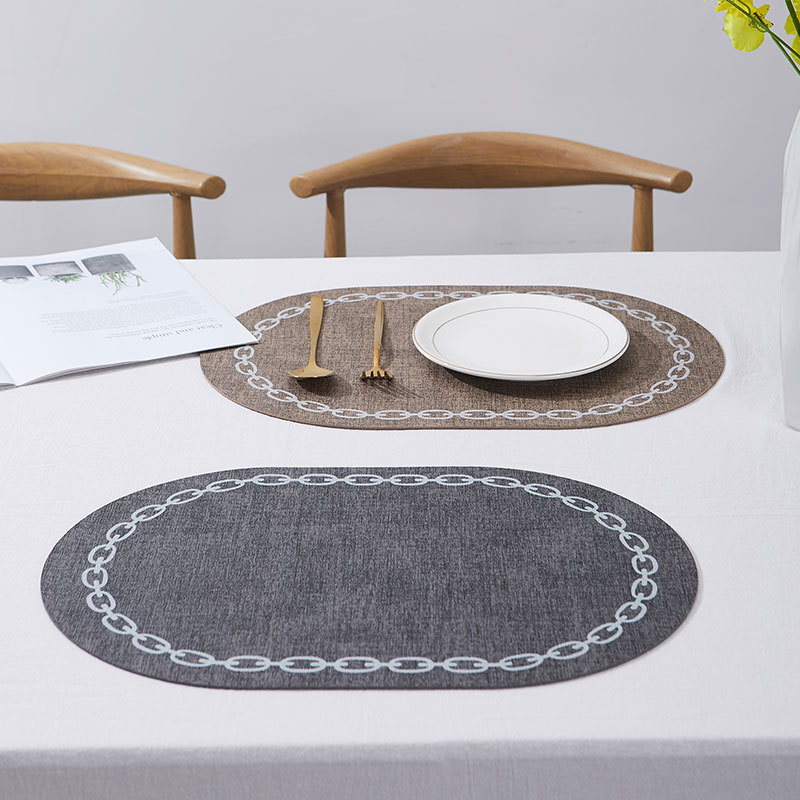 Oval Table Placemat Faux Leath - đánh giá và giá Food Prep Mat
