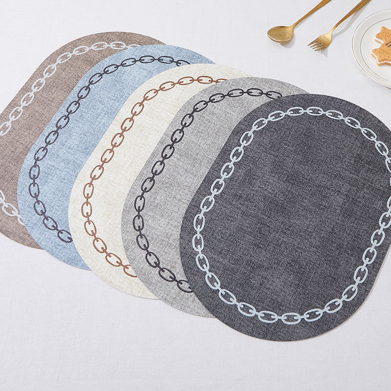 Oval Table Placemat Faux Leath - đánh giá và giá Food Prep Mat