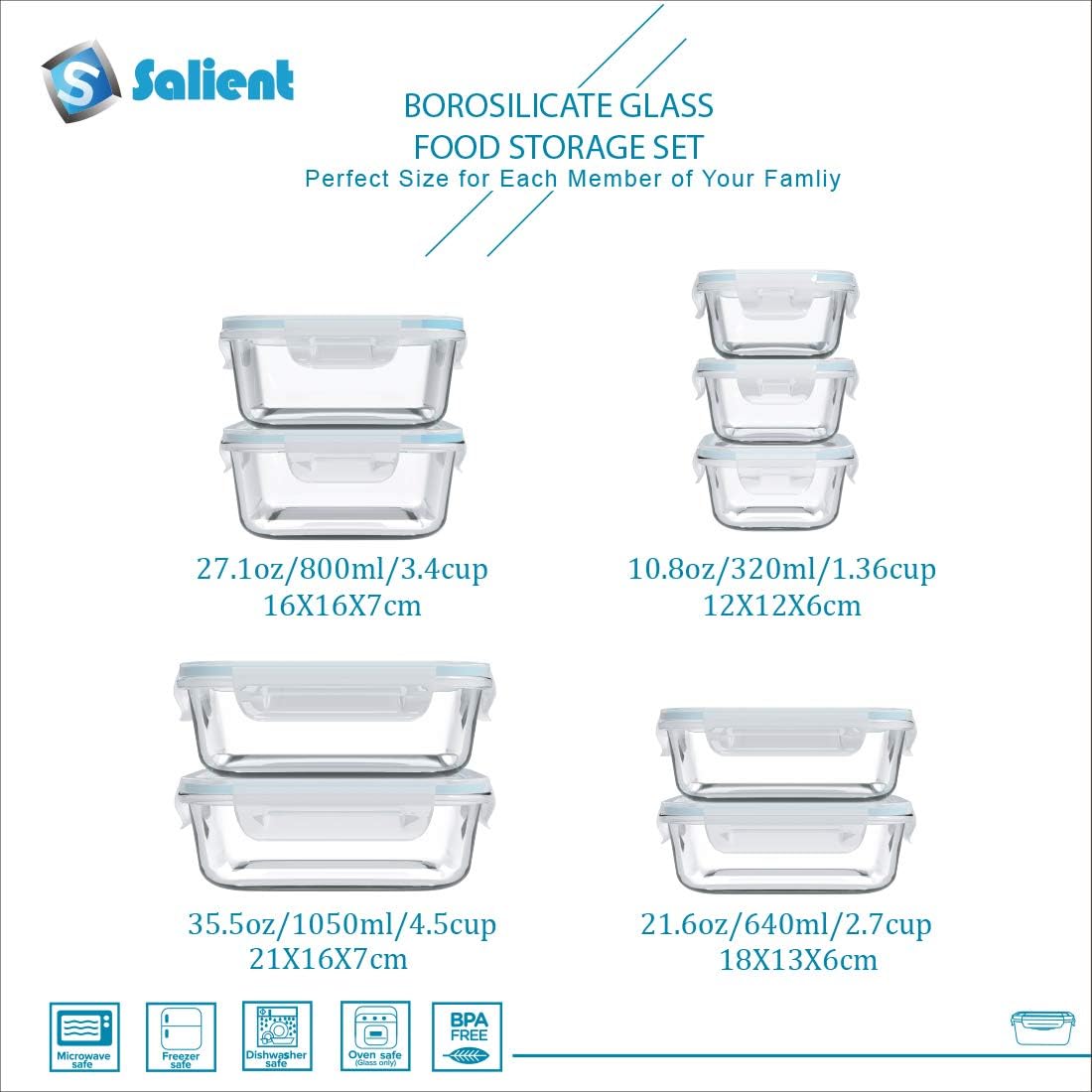 18-Piece Glass Food Storage Co - đánh giá và giá Meal Prep Glass