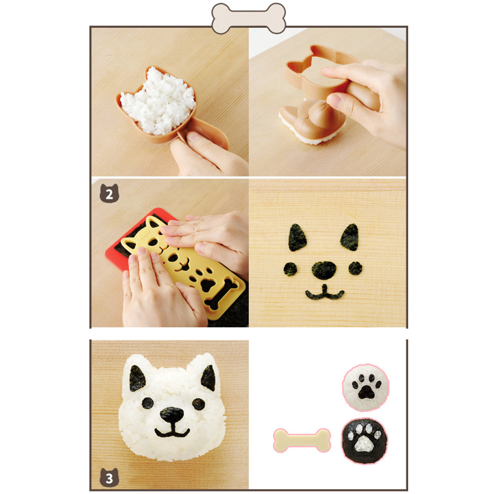 1Set Cute Puppy Shaped Rice Ba - đánh giá và giá Meal Prep With Rice
