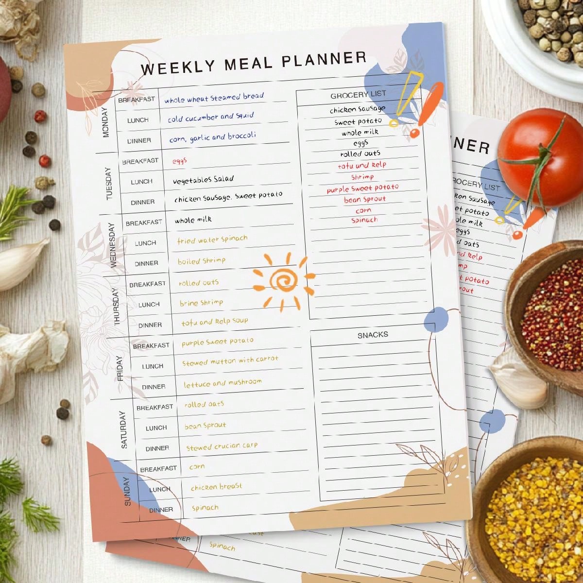 Weekly Meal Planner Pad for Fr - đánh giá và giá Meal Prep Book