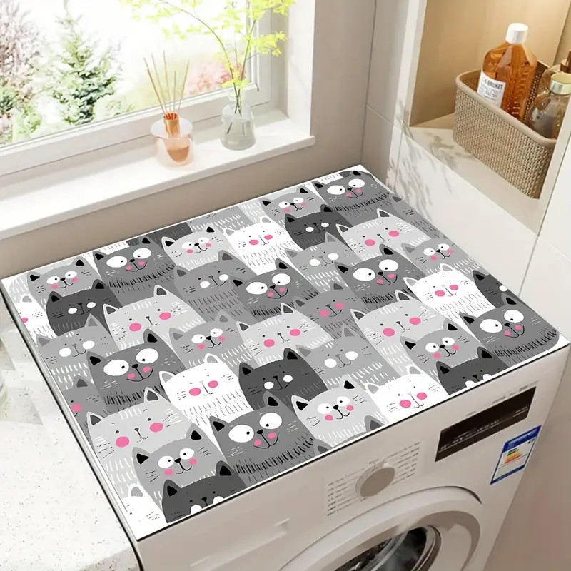 Colorful Cat Print Kitchen Dry - đánh giá và giá Food Prep Mat