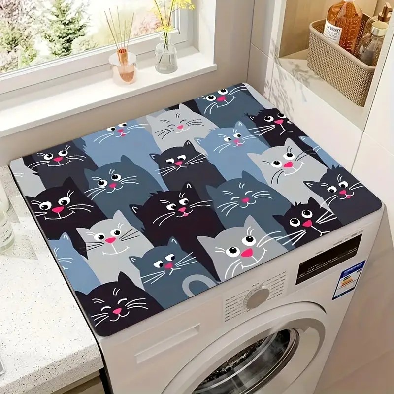 Colorful Cat Print Kitchen Dry - đánh giá và giá Food Prep Mat
