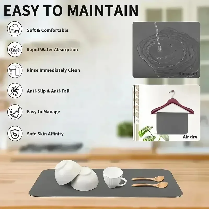 Colorful Cat Print Kitchen Dry - đánh giá và giá Food Prep Mat