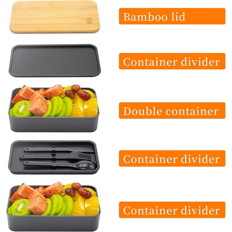 Stackable Bento Box with Utens - đánh giá và giá Meal Prep Fit