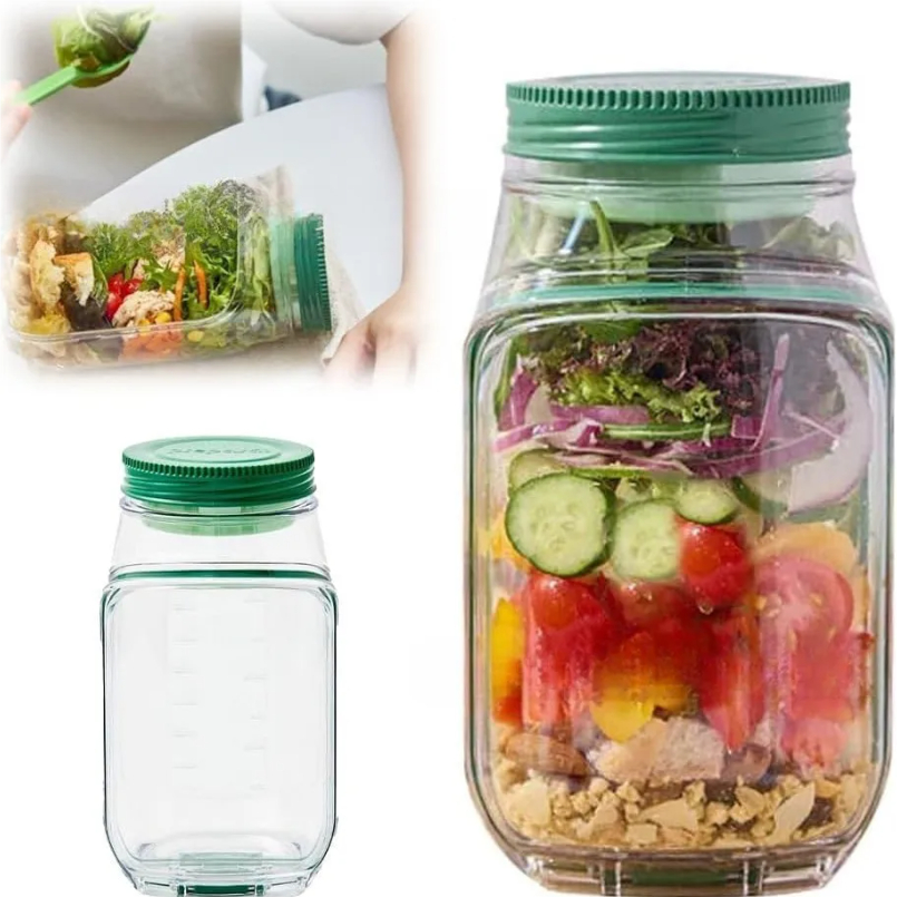 2026 New Portable Plastic Sala - đánh giá và giá Salad Container Jar