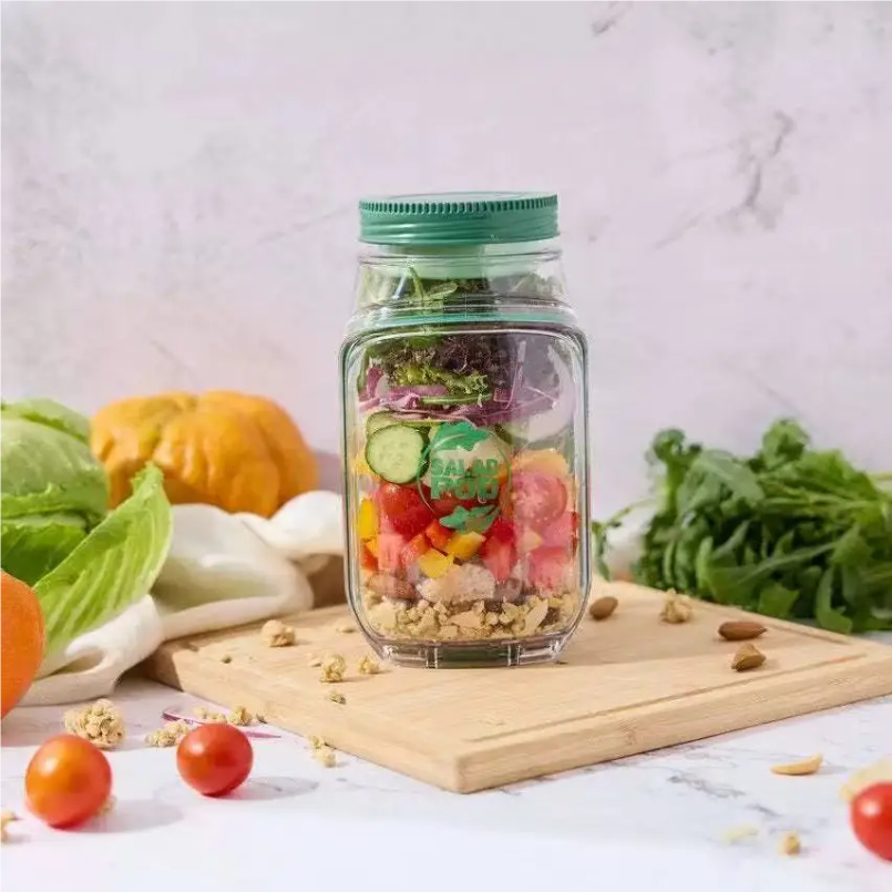 2026 New Portable Plastic Sala - đánh giá và giá Salad Container Jar