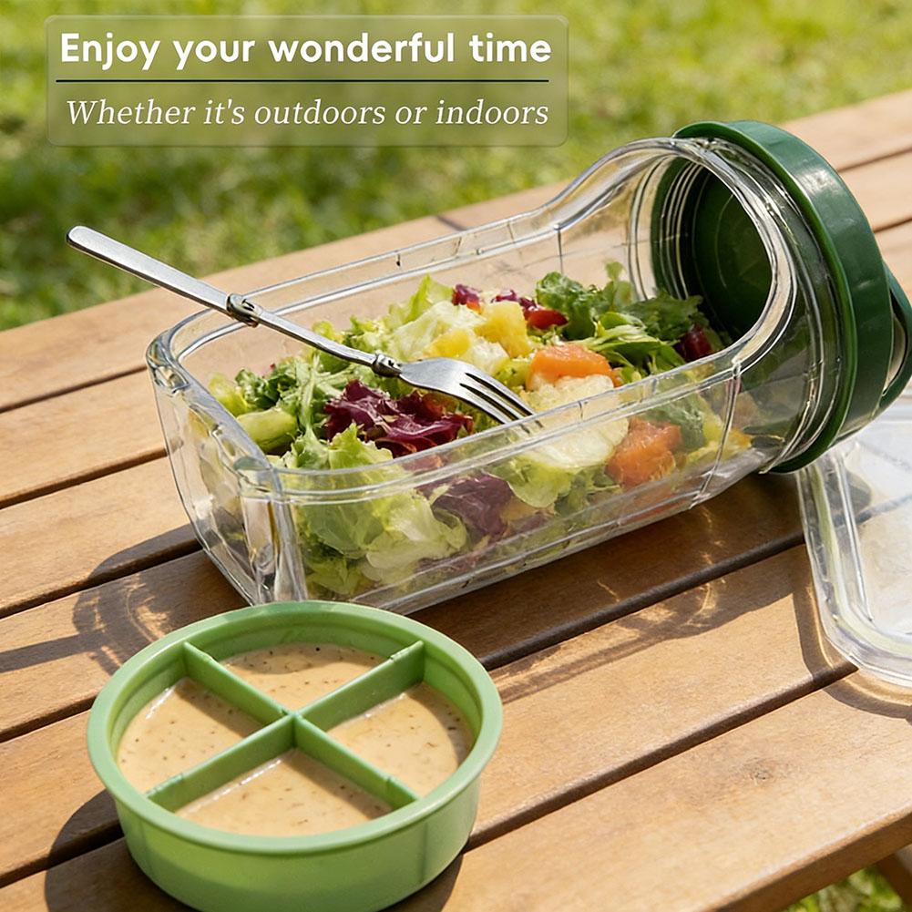 Leakproof Plastic Salad Box wi - đánh giá và giá Salad Container Jar