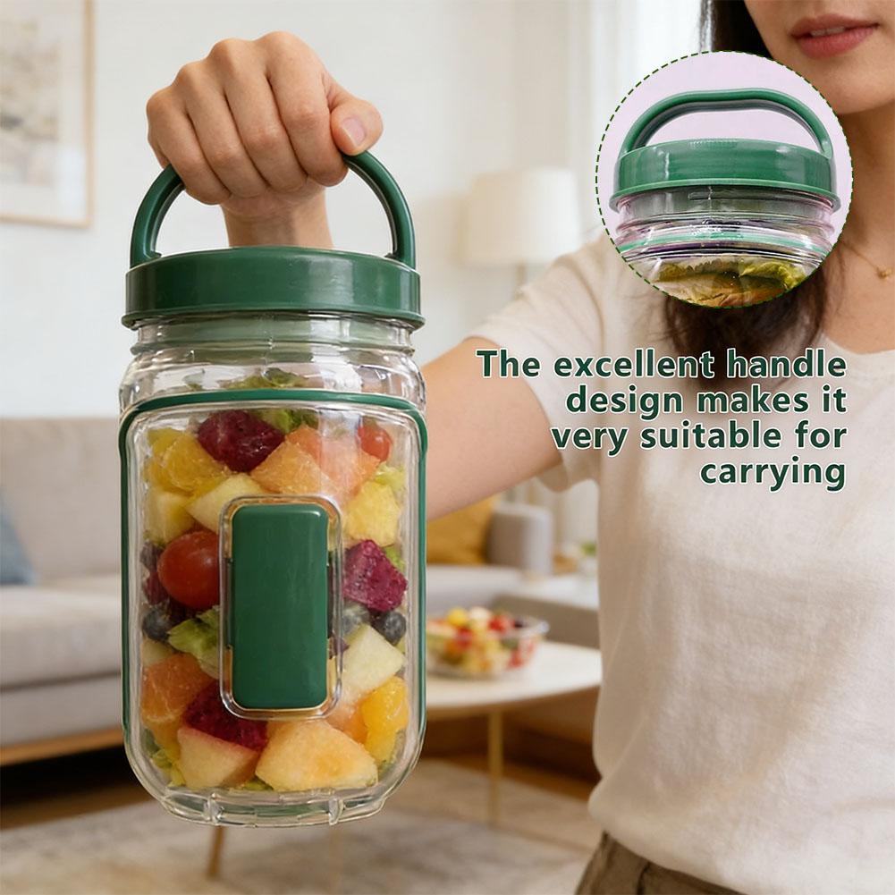 Leakproof Plastic Salad Box wi - đánh giá và giá Salad Container Jar