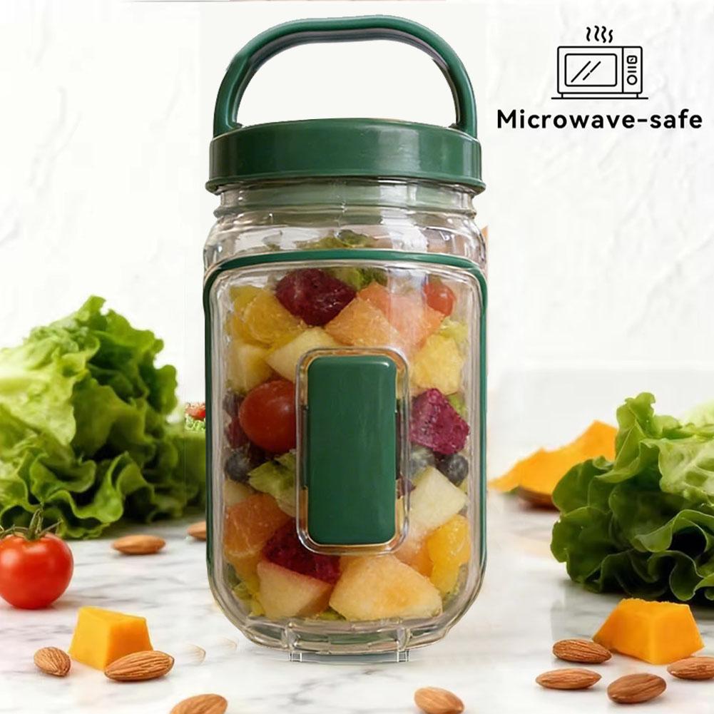 Leakproof Plastic Salad Box wi - đánh giá và giá Salad Container Jar