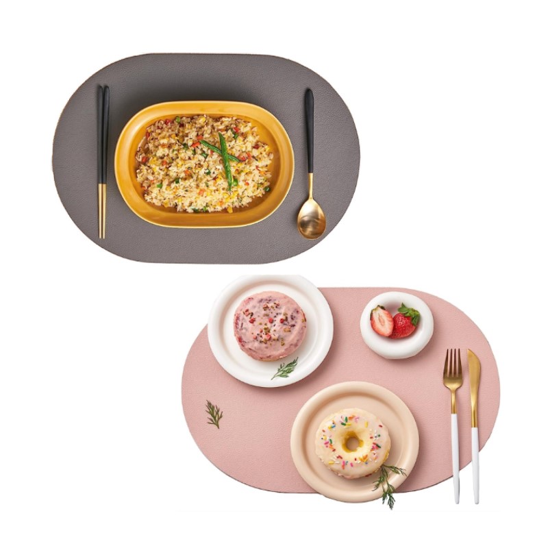 Set of 2 Table Placemat Pink G - đánh giá và giá Food Prep Mat