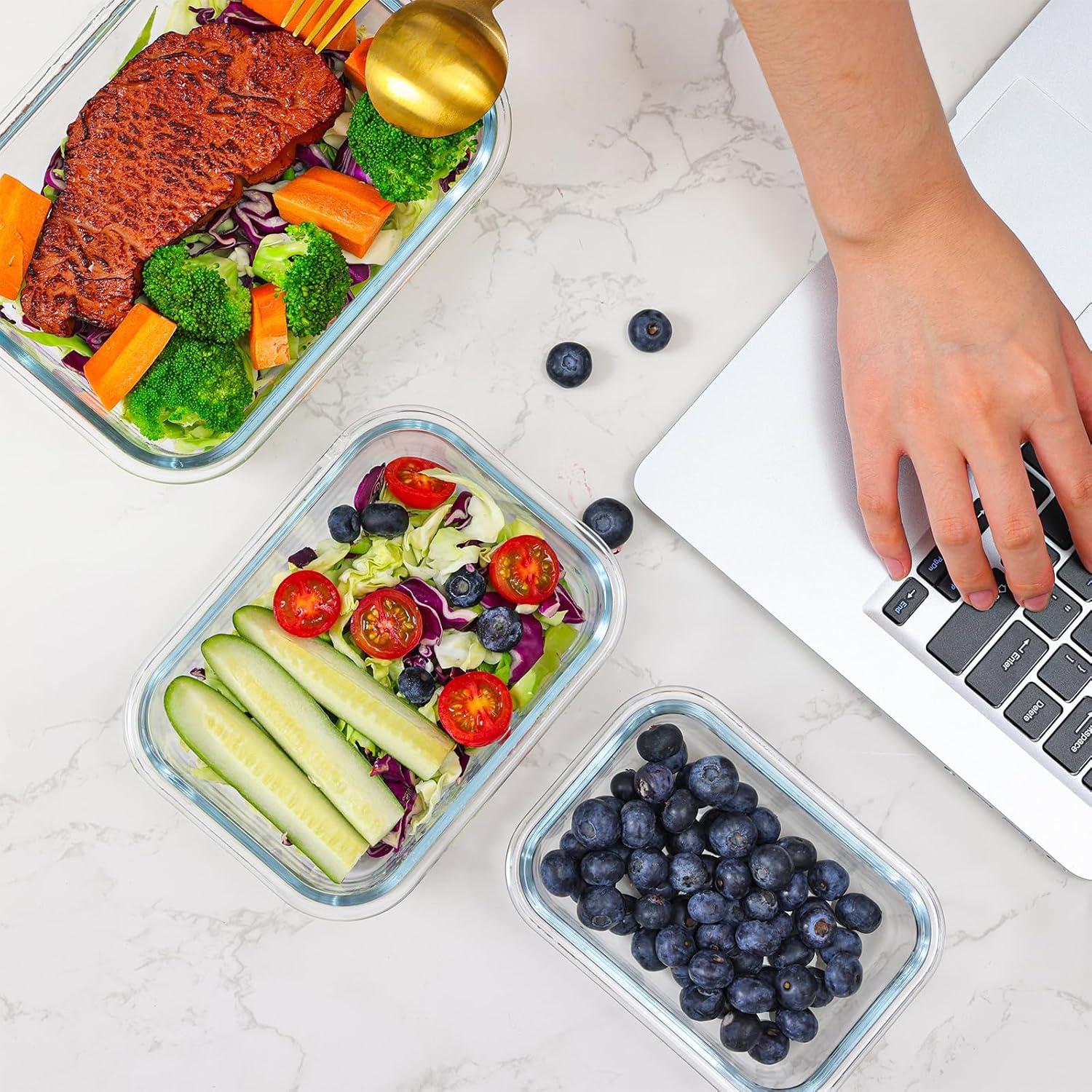 18Pcs Glass Food Storage Conta - đánh giá và giá Meal Prep Xl