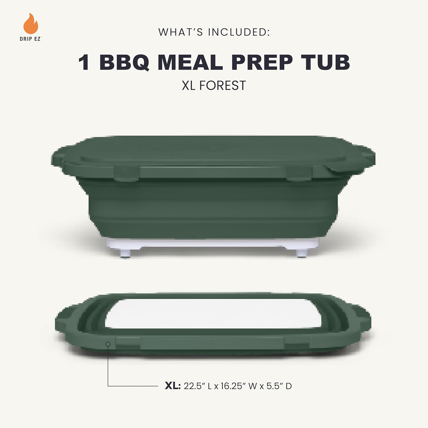 Collapsible BBQ Prep Tub with  - đánh giá và giá Meal Prep Xl