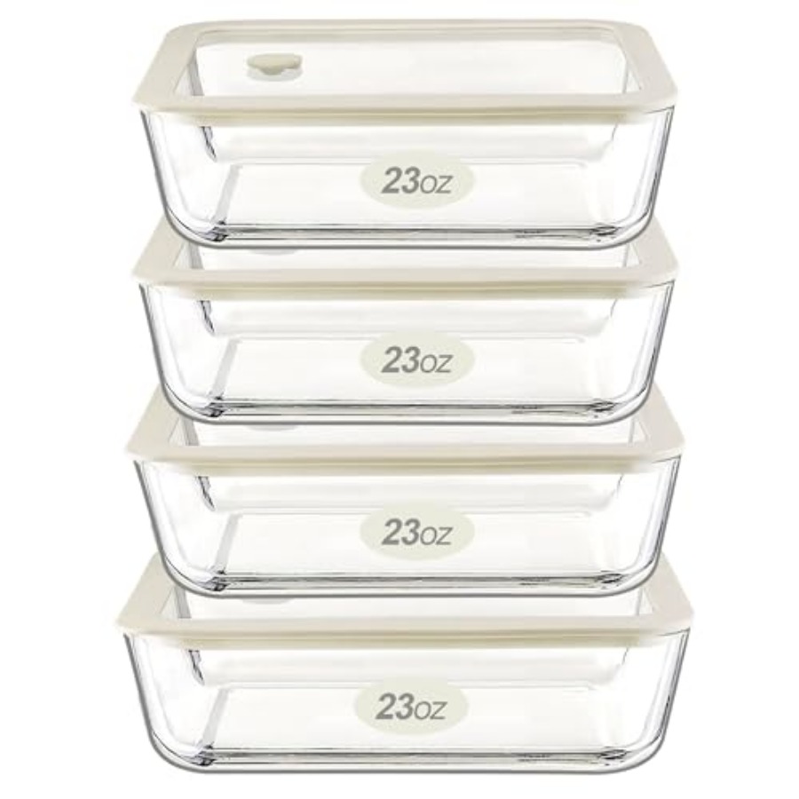 Glass Food Container Set with  - đánh giá và giá Meal Prep Glass