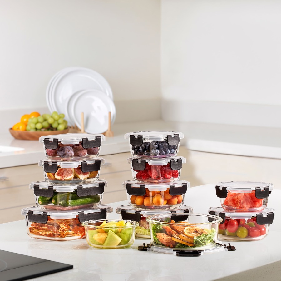 12pc Glass Meal Prep Container - đánh giá và giá Meal Prep Glass