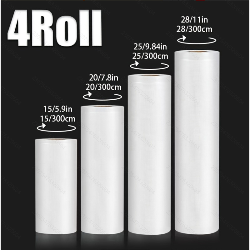 4pcs Vacuum Sealer Bags: 4 rol - đánh giá và giá Meal Prep Xl