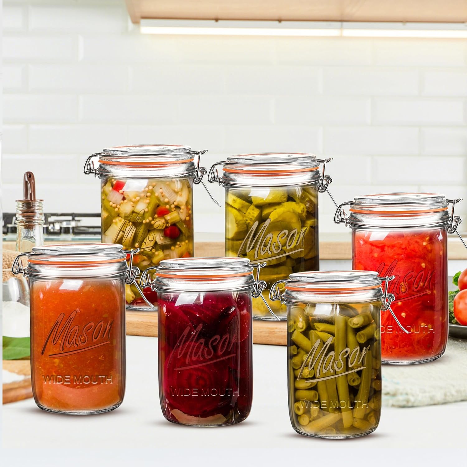 24oz Wide Mouth    Jars – 6 Pa - đánh giá và giá Meal Prep Glass