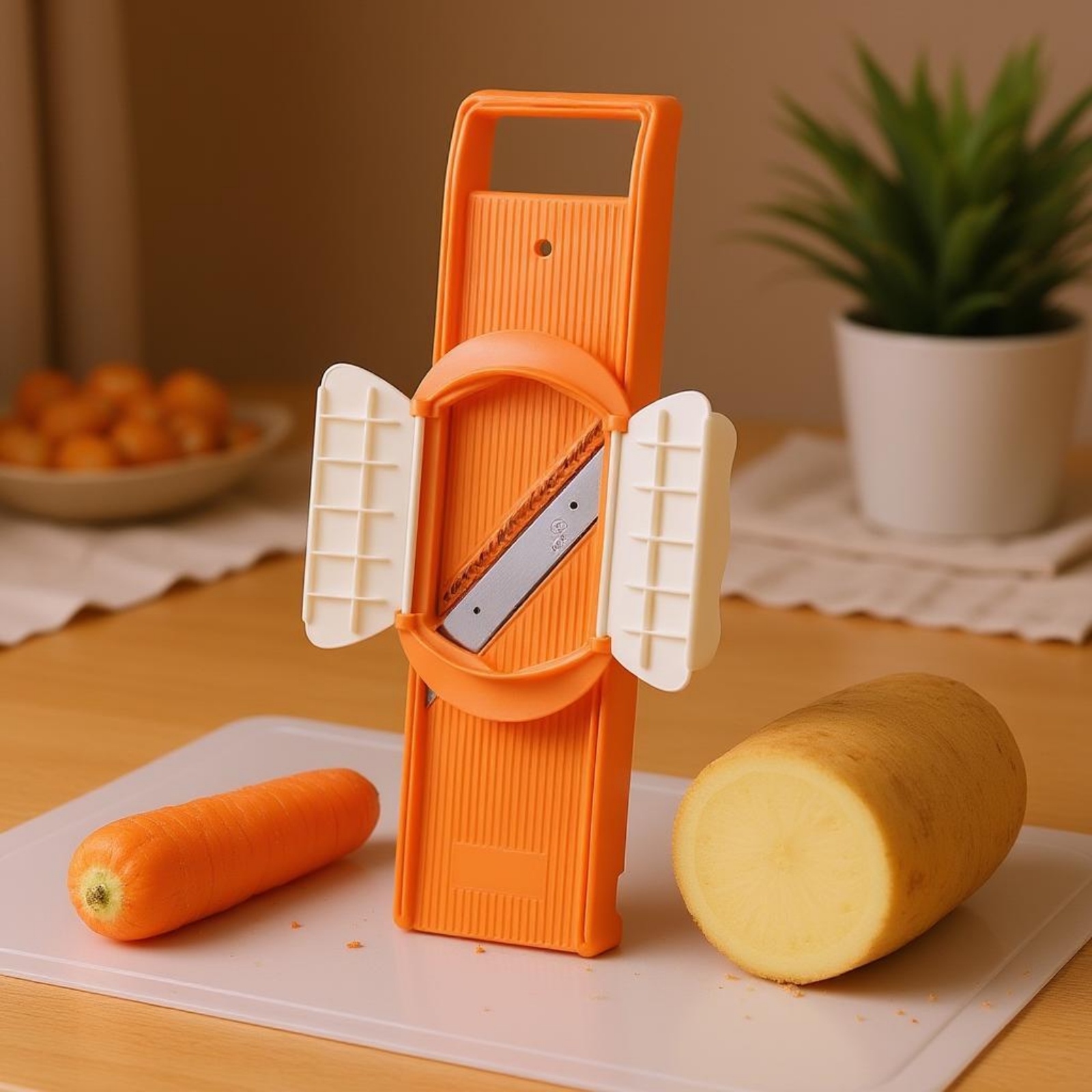 Handheld Mandoline Cutter Side - đánh giá và giá Mandoline Slicer Guard
