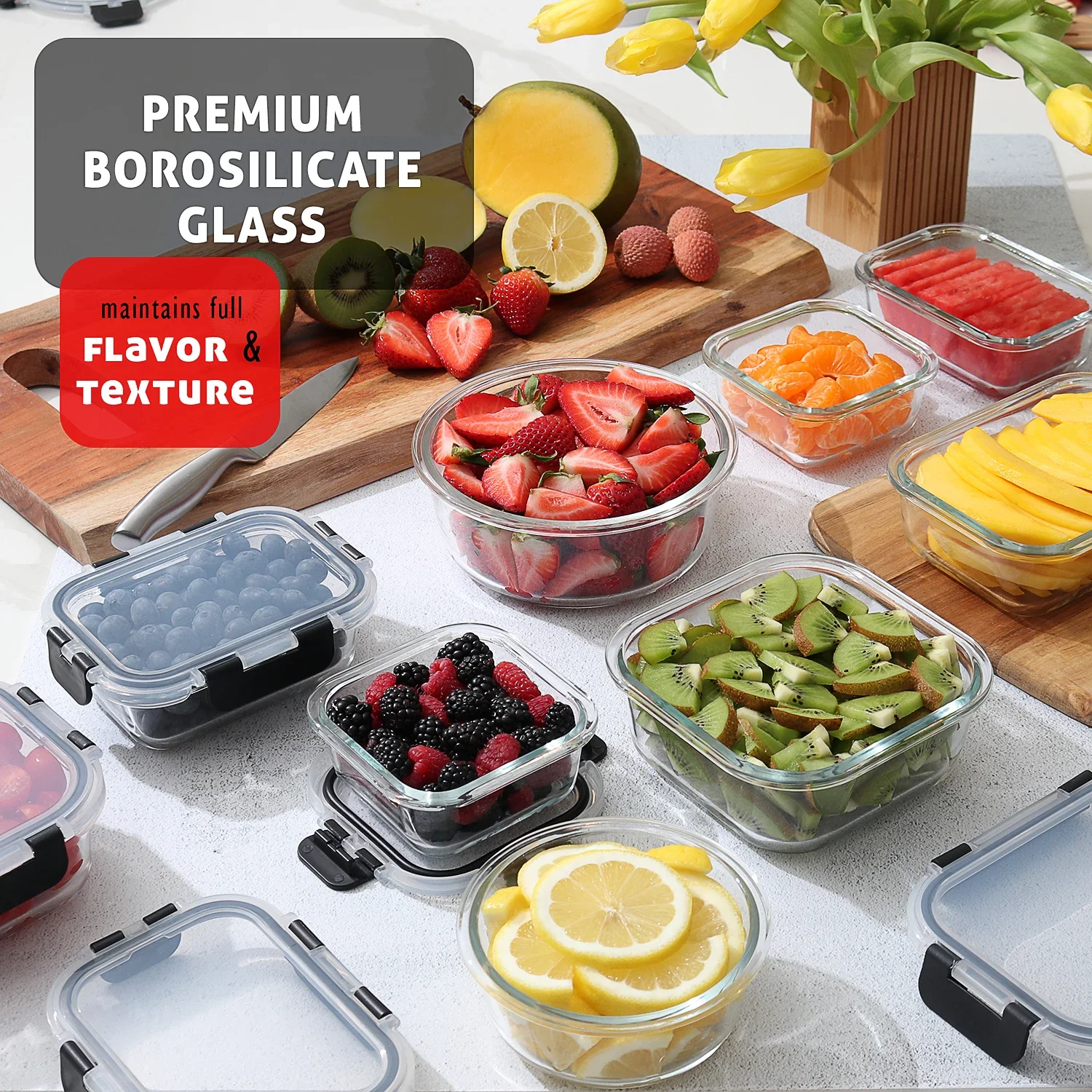 Glass Food Storage Containers  - đánh giá và giá Meal Prep Glass