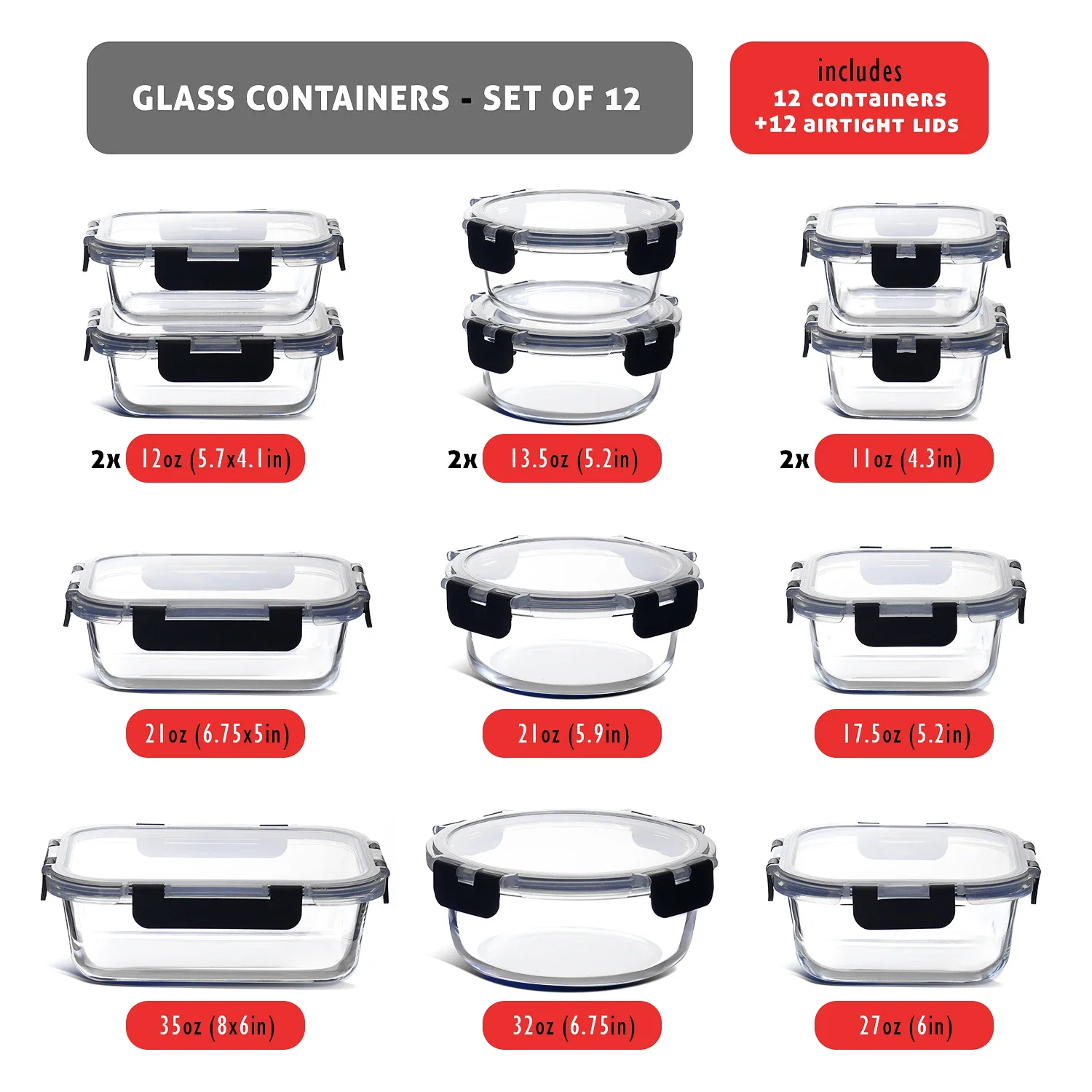 Glass Food Storage Containers  - đánh giá và giá Meal Prep Glass