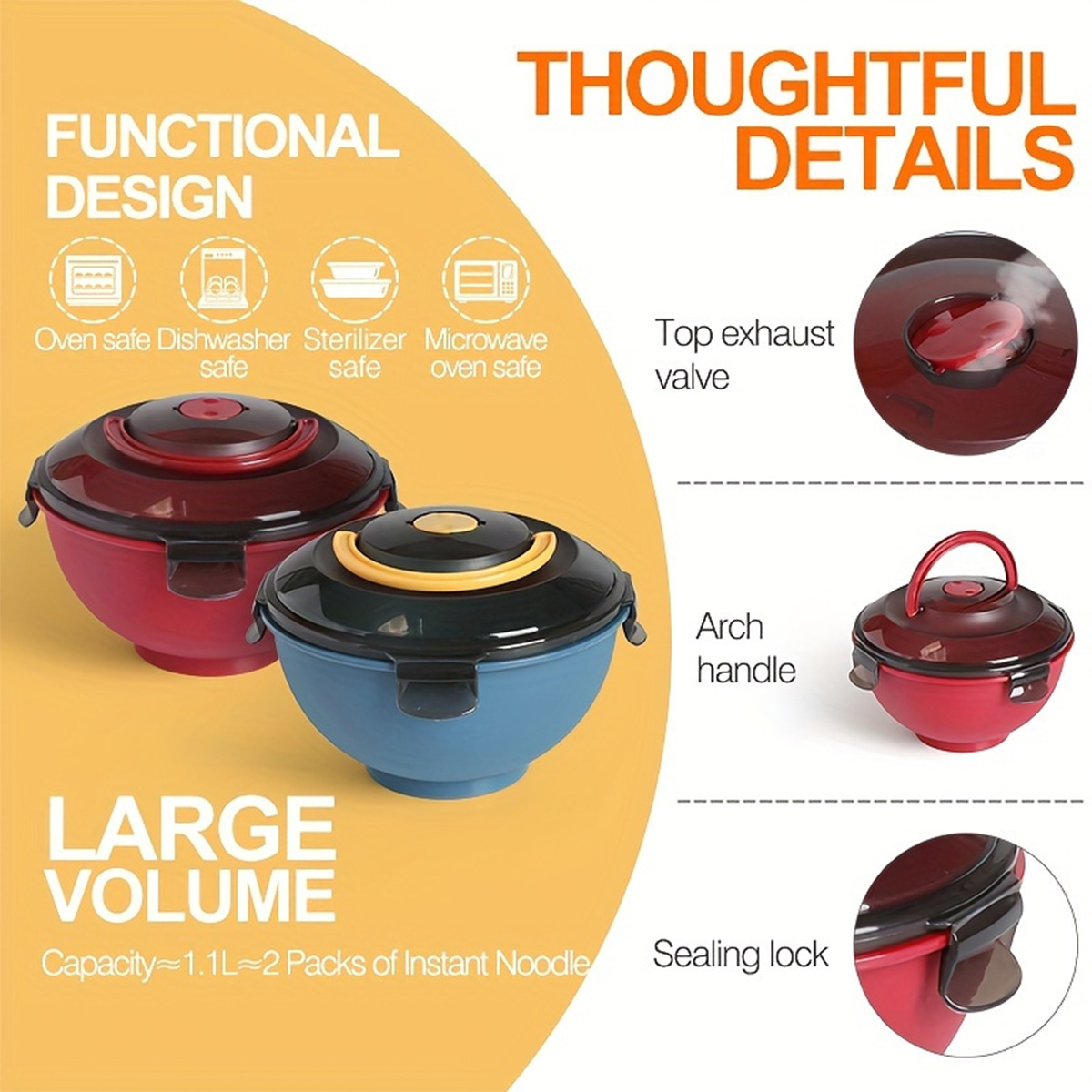 Portable Salad Noodle Soup Bow - đánh giá và giá Salad Container Jar
