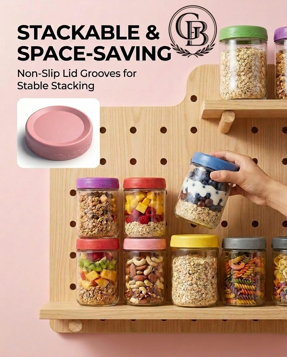 16 OZ 4Pack, Overnight Oats Ja - đánh giá và giá Meal Prep Glass
