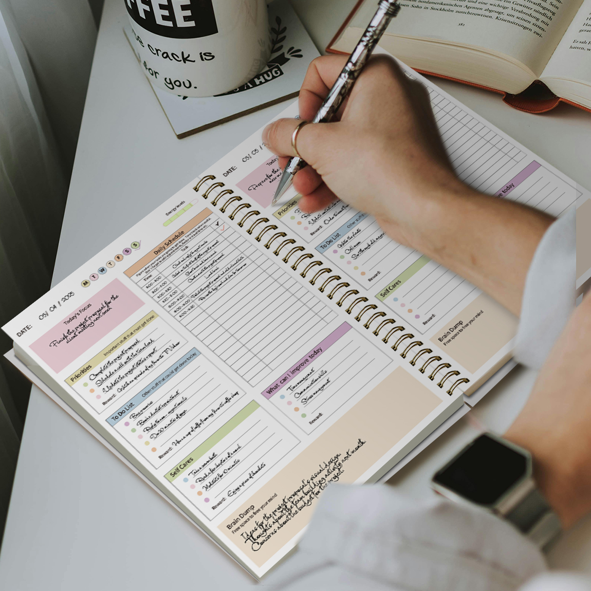 B5 Productivity Planner, Daily - đánh giá và giá Meal Prep Book