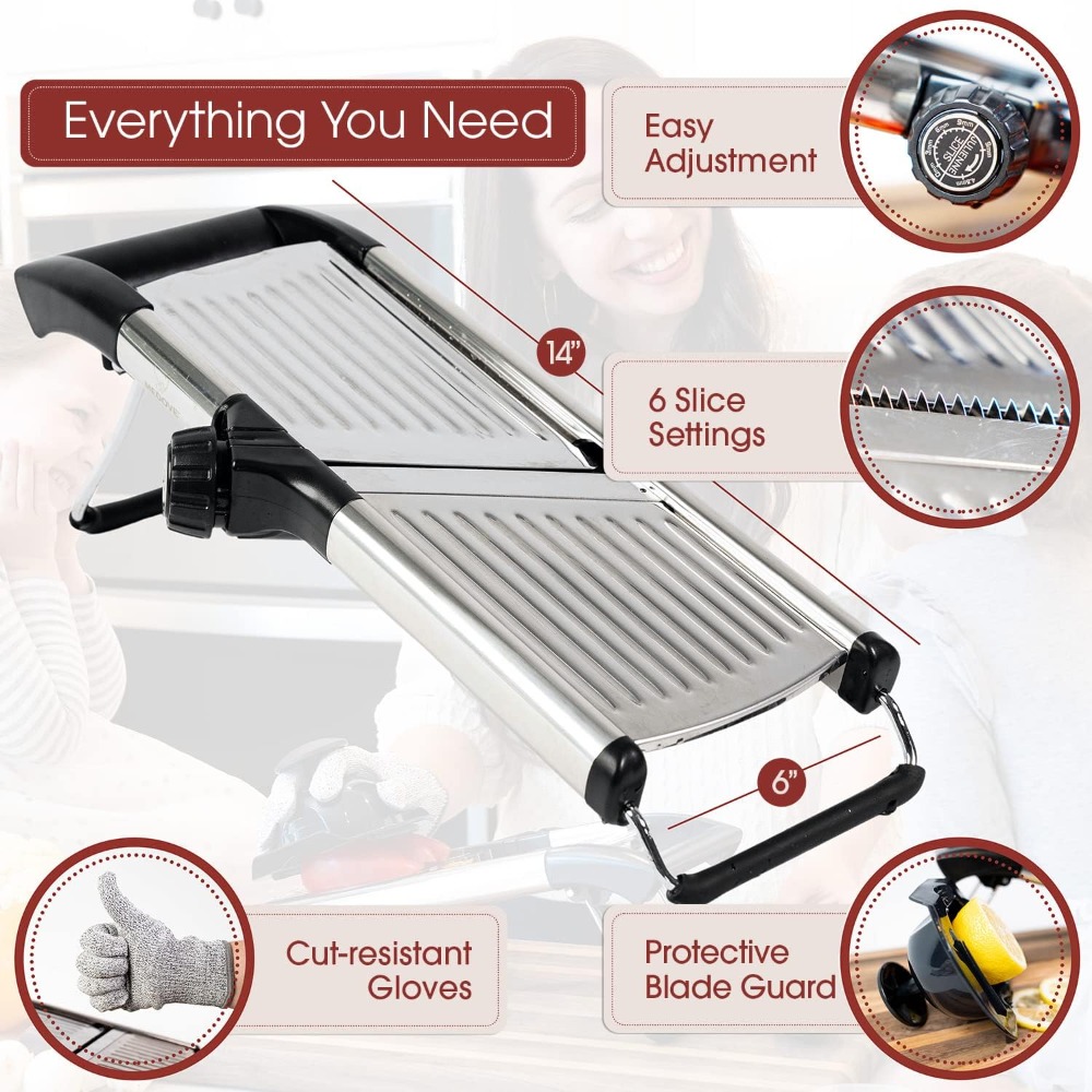 Stainless Steel Mandoline Slic - đánh giá và giá Mandoline Slicer Guard