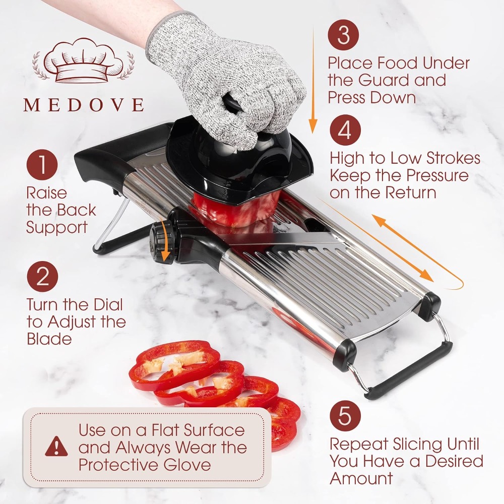 Stainless Steel Mandoline Slic - đánh giá và giá Mandoline Slicer Guard