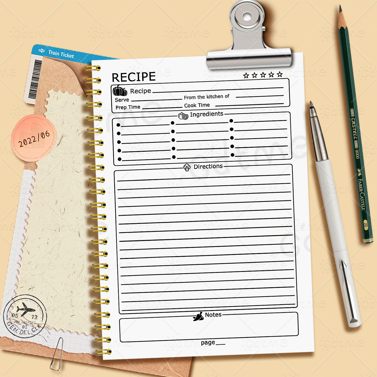 1 Recipe Notebook A kitchen pl - đánh giá và giá Meal Prep Book
