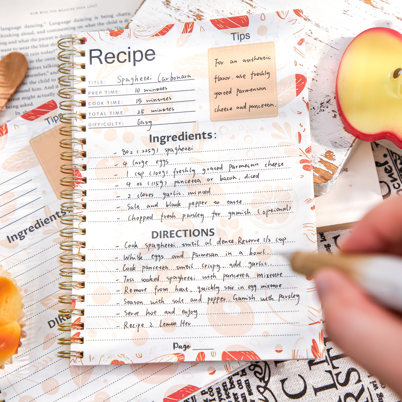 Mr.Paper 52 Sheets Spiral Reci - đánh giá và giá Meal Prep Book