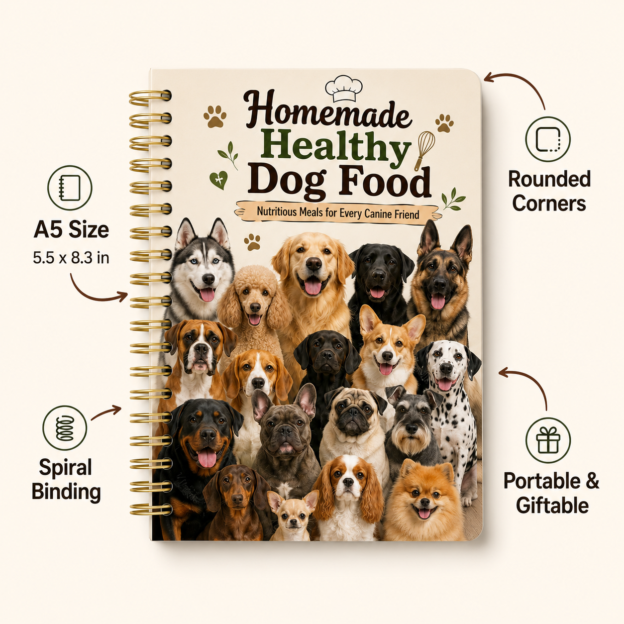 Homemade Dog Food Recipe Book  - đánh giá và giá Meal Prep Book