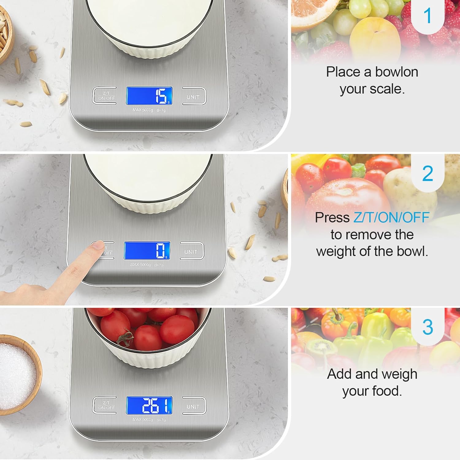 Food Scale, Kitchen Scale, Wei - đánh giá và giá Meal Prep For Weight Loss