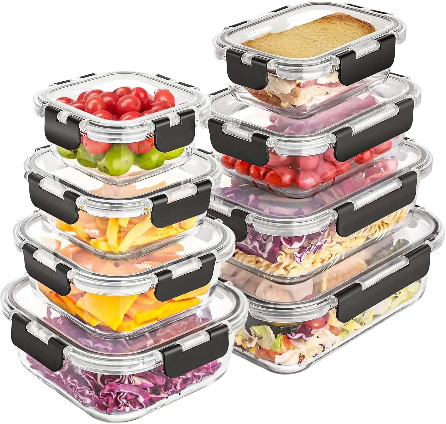 8 Pack Glass Food Storage Cont - đánh giá và giá Meal Prep Glass
