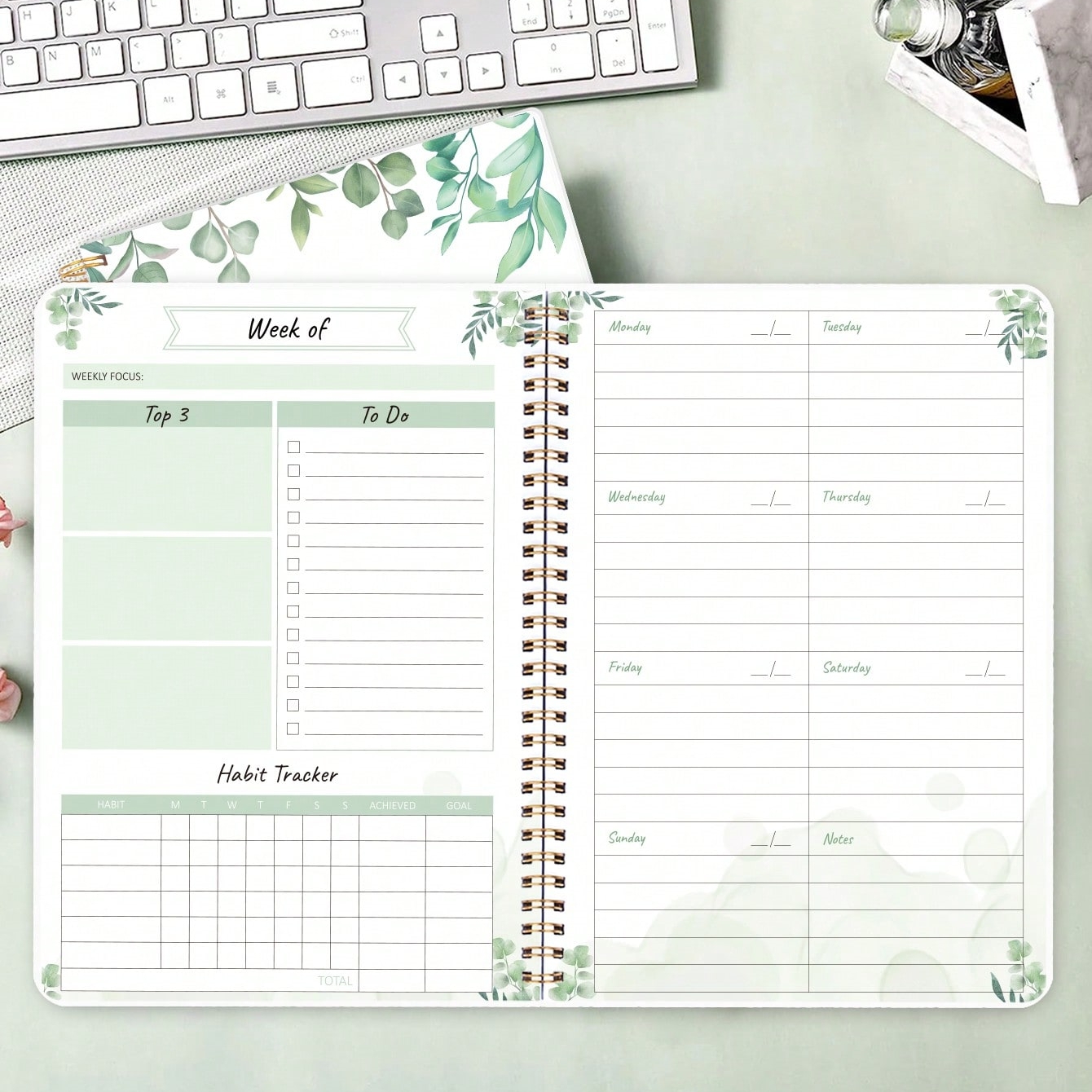 A5 Weekly Planner, Undated Org - đánh giá và giá Meal Prep Book