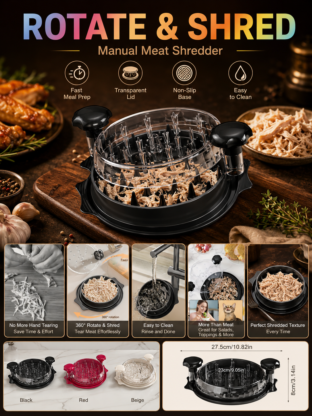 Multifunctional Chicken Shredd - đánh giá và giá Meal Prep With Chicken