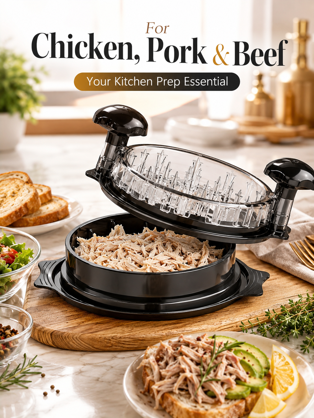 Multifunctional Chicken Shredd - đánh giá và giá Meal Prep With Chicken