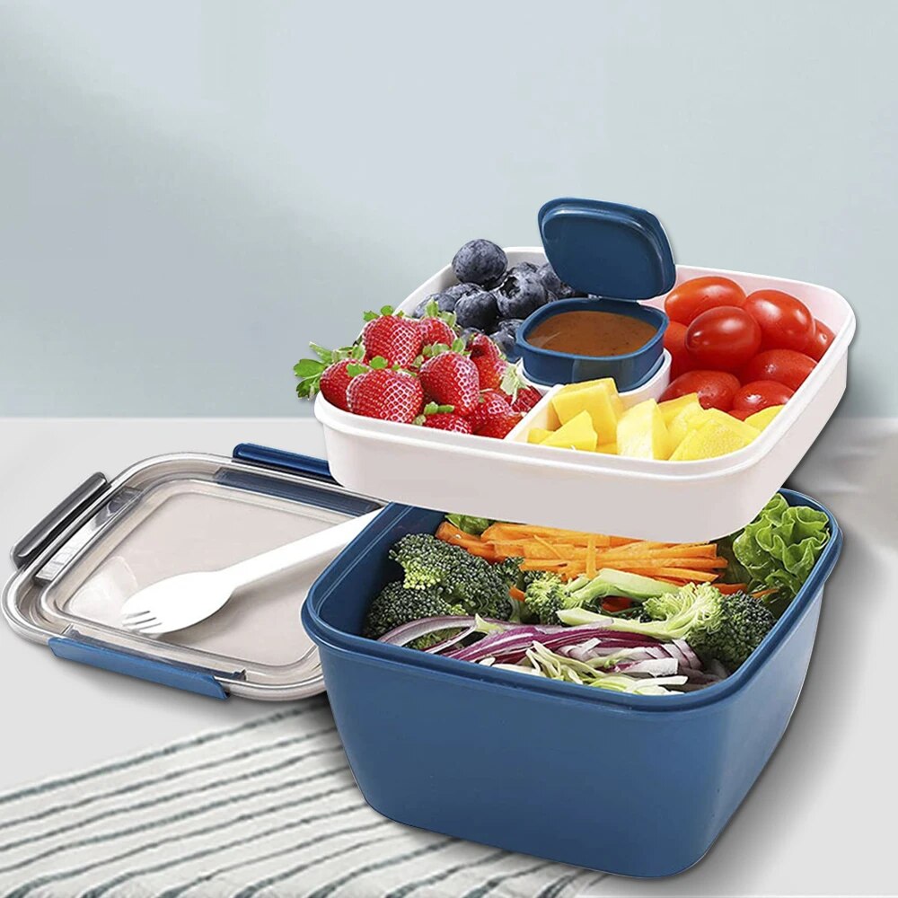 1100ml/1500ml Portable Lunch B - đánh giá và giá Salad Container Jar