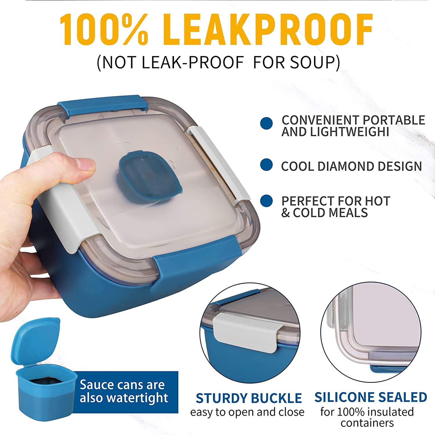 1100ml/1500ml Portable Lunch B - đánh giá và giá Salad Container Jar