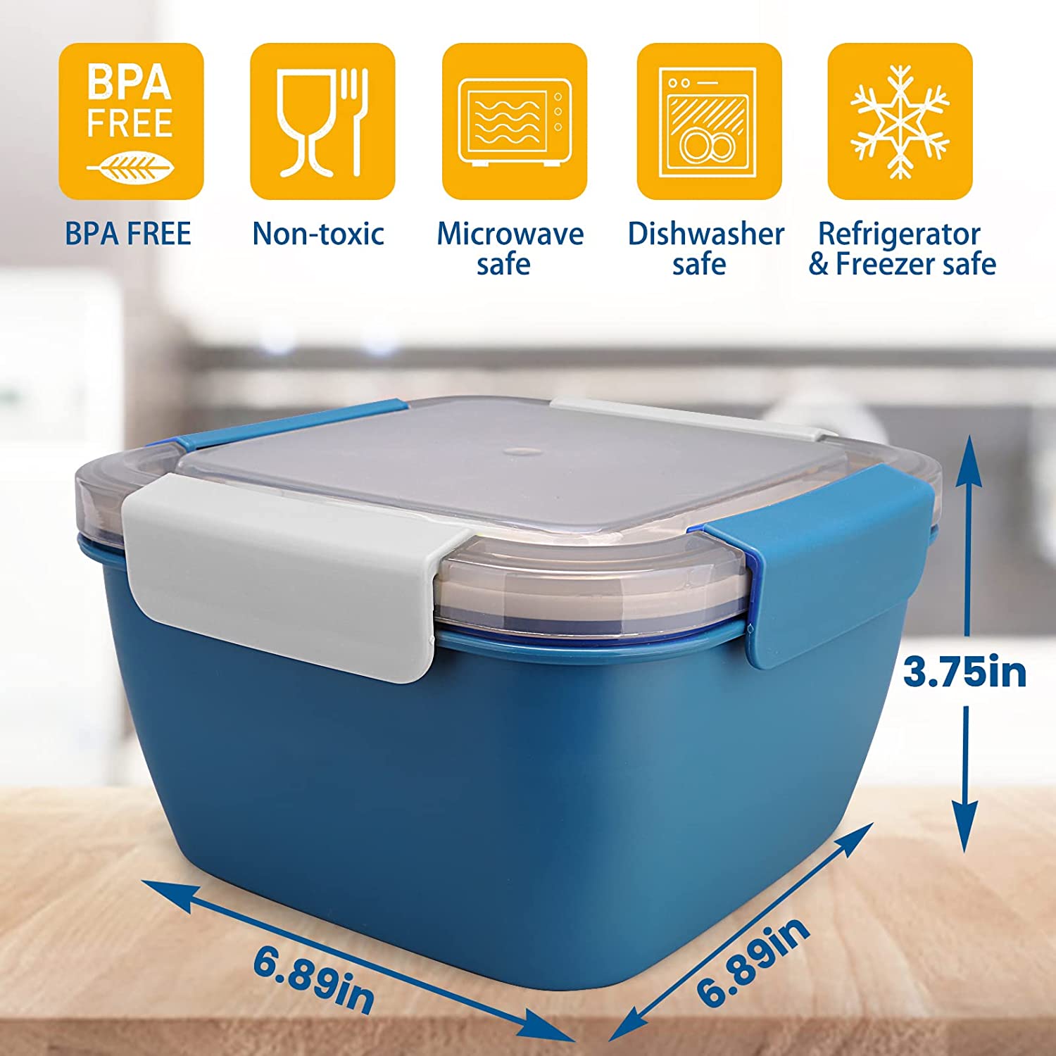 1100ml/1500ml Portable Lunch B - đánh giá và giá Salad Container Jar