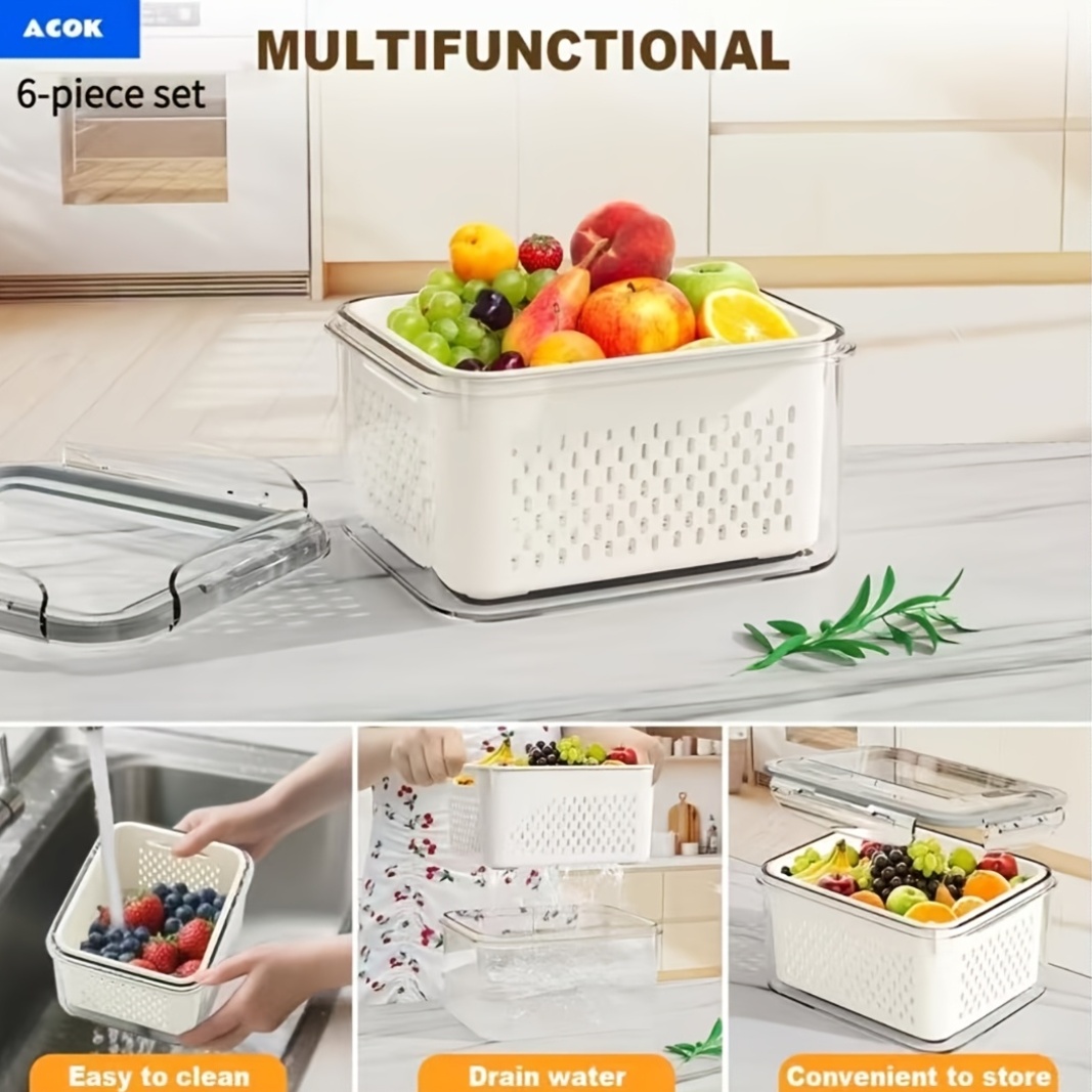 6-Piece Refrigerator Drip Stor - đánh giá và giá Meal Prep Fit